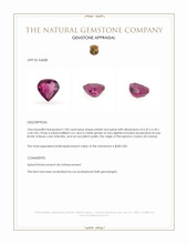 1.00 Ct. Pinkish Red Spinel from Ceylon (Sri Lanka) Appraisal