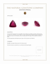 9.18 Ct. Rubellite Tourmaline from Brazil Appraisal