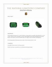 8.13 Ct. Green Tourmaline from Madagascar Appraisal