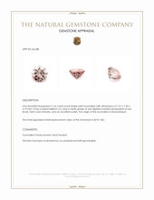 1.66 Ct. Pink Tourmaline from Mozambique Appraisal