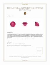 2.13 Ct. Rubellite Tourmaline from Mozambique Appraisal