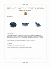 1.25 Ct. Greenish Blue Cobalt Spinel from Tanzania Appraisal