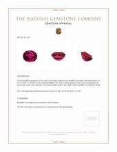 5.56 Ct. Rubellite Tourmaline from Brazil Appraisal