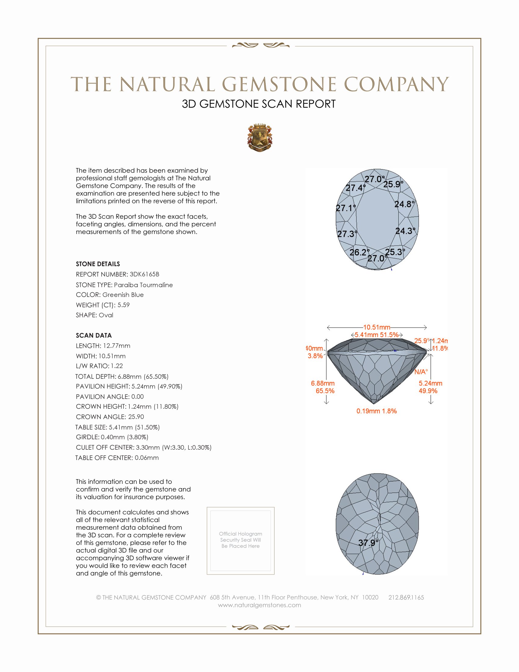 5.59 Ct. Paraiba Tourmaline from Mozambique
