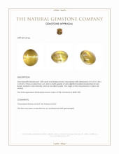 1.00 Ct. Cabochon Chrysoberyl from Ceylon (Sri Lanka) Appraisal