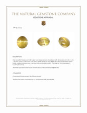 1.00 Ct. Cabochon Chrysoberyl from Ceylon (Sri Lanka) Appraisal