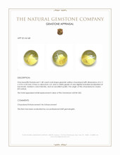 1.48 Ct. Greenish Yellow Cabochon Chrysoberyl from Ceylon (Sri Lanka) Appraisal