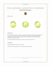 0.83 Ct. Greenish Yellow Cabochon Chrysoberyl from Ceylon (Sri Lanka) Appraisal