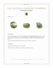 1.35 Ct. Cabochon Chrysoberyl from Ceylon (Sri Lanka) Appraisal