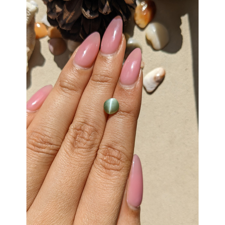 1.35 Ct. Cabochon Chrysoberyl from Ceylon (Sri Lanka)