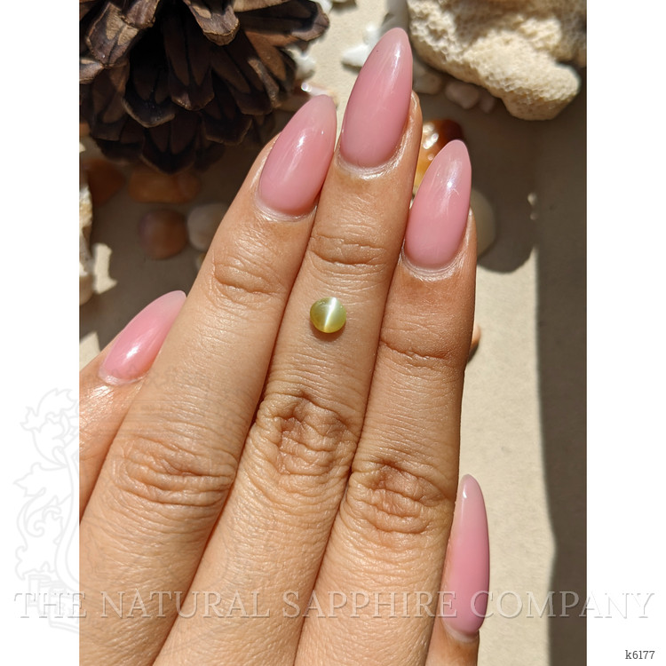 0.38 Ct. Cabochon Chrysoberyl from Ceylon (Sri Lanka)