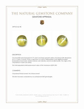 0.79 Ct. Cabochon Chrysoberyl from Ceylon (Sri Lanka) Appraisal