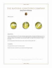 0.79 Ct. Cabochon Chrysoberyl from Ceylon (Sri Lanka) Appraisal