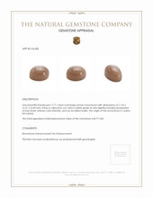 17.71 Ct. Brown Cabochon Moonstone from Ceylon (Sri Lanka) Appraisal