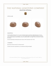 17.71 Ct. Cabochon Moonstone from Ceylon (Sri Lanka) Appraisal