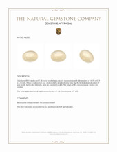 7.58 Ct. Cabochon Moonstone from Ceylon (Sri Lanka) Appraisal