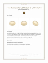 7.58 Ct. Cabochon Moonstone from Ceylon (Sri Lanka) Appraisal