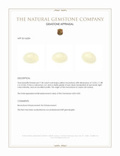 7.40 Ct. Yellow Cabochon Moonstone from Ceylon (Sri Lanka) Appraisal