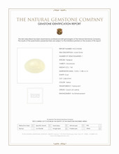 7.40 Ct. Yellow Cabochon Moonstone from Ceylon (Sri Lanka) Scan Report