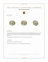 6.07 Ct. Cabochon Moonstone from Ceylon (Sri Lanka) Appraisal