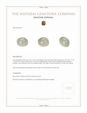 18.19 Ct. Cabochon Moonstone from Ceylon (Sri Lanka) Appraisal