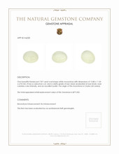 7.87 Ct. Cabochon Moonstone from Ceylon (Sri Lanka) Appraisal