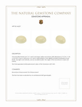 7.51 Ct. Yellow Cabochon Moonstone from Ceylon (Sri Lanka) Appraisal