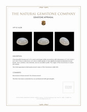 4.76 Ct. White Cabochon Moonstone from Ceylon (Sri Lanka) Appraisal