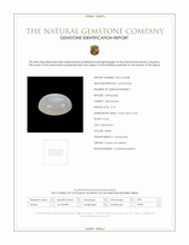 4.76 Ct. White Cabochon Moonstone from Ceylon (Sri Lanka) Scan Report