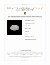 4.76 Ct. White Cabochon Cat’s Eye Moonstone from Ceylon (Sri Lanka) Scan Report