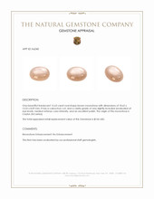 15.63 Ct. Cabochon Moonstone from Ceylon (Sri Lanka) Appraisal