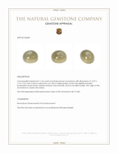 11.26 Ct. Cabochon Moonstone from Ceylon (Sri Lanka) Appraisal