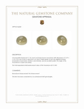 11.26 Ct. Cabochon Moonstone from Ceylon (Sri Lanka) Appraisal