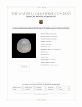 7.79 Ct. White Cabochon Moonstone from Ceylon (Sri Lanka) Scan Report