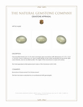 12.18 Ct. Cabochon Moonstone from Ceylon (Sri Lanka) Appraisal