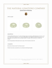 6.71 Ct. Green Cabochon Moonstone from Ceylon (Sri Lanka) Appraisal