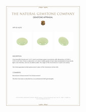 14.57 Ct. Green Cabochon Moonstone from Ceylon (Sri Lanka) Appraisal