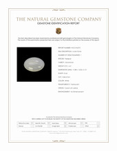 6.61 Ct. White Cabochon Moonstone from Ceylon (Sri Lanka) Scan Report
