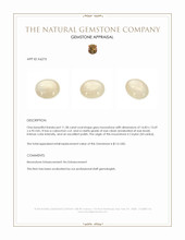 11.58 Ct. Cabochon Moonstone from Ceylon (Sri Lanka) Appraisal