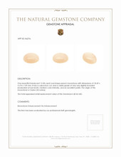 13.58 Ct. Peach Cabochon Moonstone from Ceylon (Sri Lanka) Appraisal