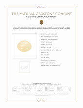 10.58 Ct. Yellow Cabochon Moonstone from Ceylon (Sri Lanka) Scan Report