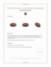 11.61 Ct. Brown Cabochon Moonstone from Ceylon (Sri Lanka) Appraisal