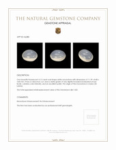 4.12 Ct. White Cabochon Moonstone from Ceylon (Sri Lanka) Appraisal