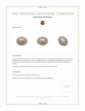 7.59 Ct. Brown Cabochon Moonstone from Ceylon (Sri Lanka) Appraisal