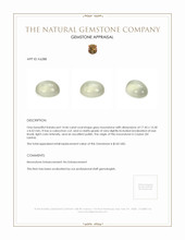 14.46 Ct. Cabochon Moonstone from Ceylon (Sri Lanka) Appraisal