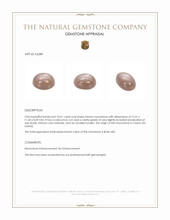 10.61 Ct. Cabochon Moonstone from Ceylon (Sri Lanka) Appraisal