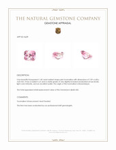 1.40 Ct. Pink Tourmaline from Mozambique Appraisal