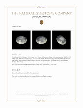 15.11 Ct. Cabochon Moonstone from Ceylon (Sri Lanka) Appraisal