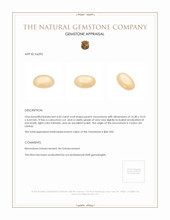 6.02 Ct. Peach Cabochon Moonstone from Ceylon (Sri Lanka) Appraisal