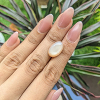 6.02 Ct. Cabochon Moonstone from Ceylon (Sri Lanka) Life Style